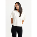 Drop of Mindfulness Butter Soft Cropped Tee Cream White-Naisten lyhythihaiset ja topit-Drop of Mindfulness-XS-Aminopörssi