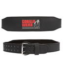 Gorilla Wear 4 Inch Padded Leather Lifting Belt, black/red