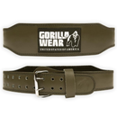 Gorilla Wear 4 Inch Padded Leather Lifting Belt, army green