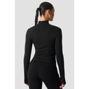 ICIW Smooth Seamless Zip Jacket W Black-Naisten pitkähihaiset ja hupparit-ICANIWILL-XS-Aminopörssi
