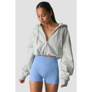ICIW Everyday Cropped hoodie ZIP White Melange-Naisten pitkähihaiset ja hupparit-ICANIWILL-XS-Aminopörssi