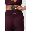 ICIW Define Thermal Seamless V-shape Tights, Maroon Red
