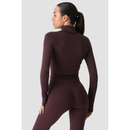 ICIW Smooth Seamless Zip Jacket W, Espresso