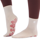 Manduka Pilates Half Crew Socks, Cream