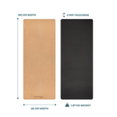 Myga Travel Cork on Rubber Yoga Mat-Matkajoogamatto-Myga-Aminopörssi
