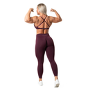 Relode Aura Seamless Scrunch Tights Fig Red-Naisten trikoot ja leggingsit-Relode-XS-Aminopörssi