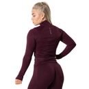 Relode Aura Seamless Zip Longsleeve - Fig Red-Naisten pitkähihaiset ja hupparit-Relode-S-Aminopörssi