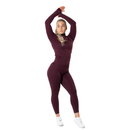Relode Aura Seamless Zip Longsleeve - Fig Red-Naisten pitkähihaiset ja hupparit-Relode-S-Aminopörssi