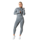 Relode Aura Seamless Zip Longsleeve - Slate Grey-Naisten pitkähihaiset ja hupparit-Relode-S-Aminopörssi