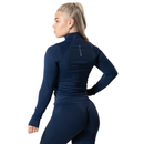 Relode Aura Seamless Zip Longsleeve - Midnight Blue-Naisten pitkähihaiset ja hupparit-Relode-S-Aminopörssi