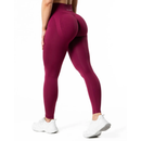 Relode Hybrid Seamless SCRUNCH Trikoot, Red Plum-Naisten trikoot ja leggingsit-Relode-XS-Aminopörssi