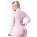 Relode Aura Seamless Zip Longsleeve Light Pink-Naisten pitkähihaiset ja hupparit-Relode-S-Aminopörssi