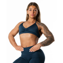 Relode Hybrid Seamless Halterneck Sports Bra Dark Navy-Naisten urheiluliivit-Relode-XS-Aminopörssi