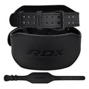 RDX 6 Inch Leather Gym Belt BLACK-BELTS-RDX-S-Aminopörssi